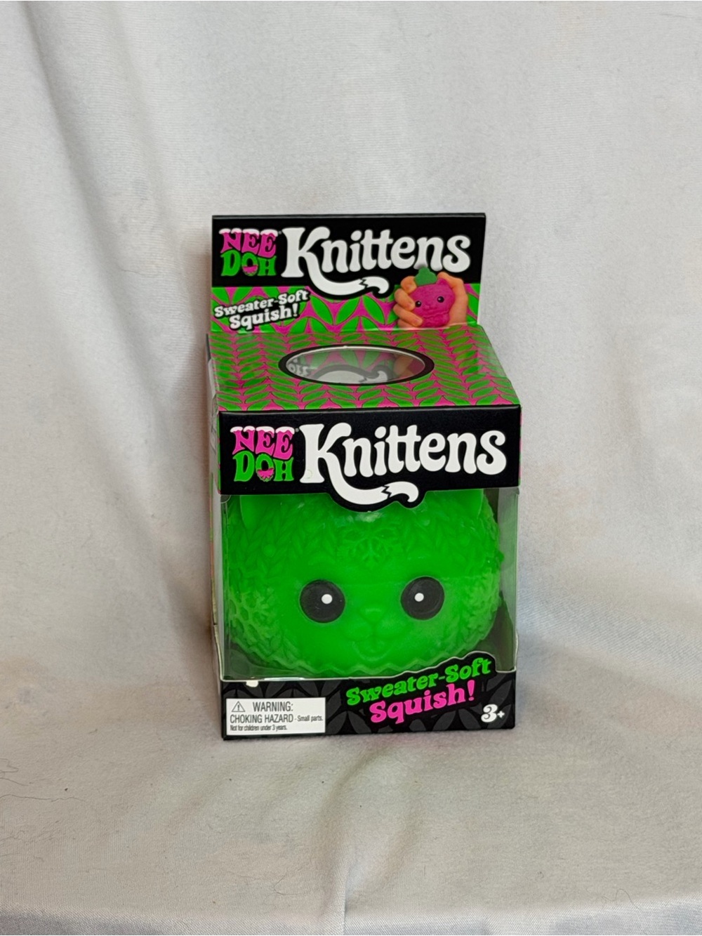 Needoh Green NeeDoh Knittens | Sweater-Soft Squishy Cat